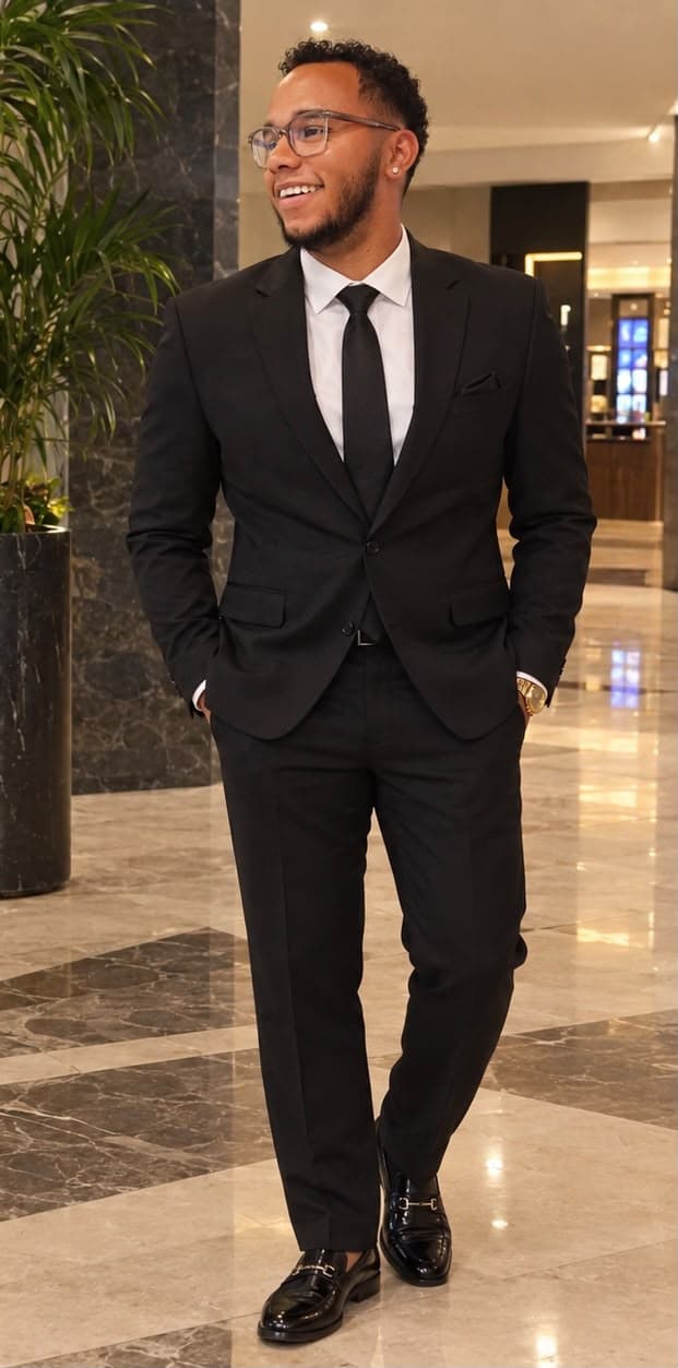 Jaider Feliciana standing in a lobby